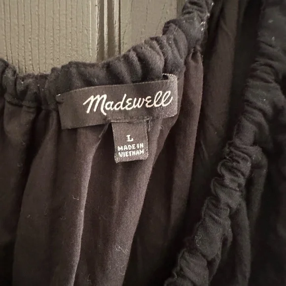 Madewell Large midi smocked waist puff sleeve dress - Picture 2 of 5